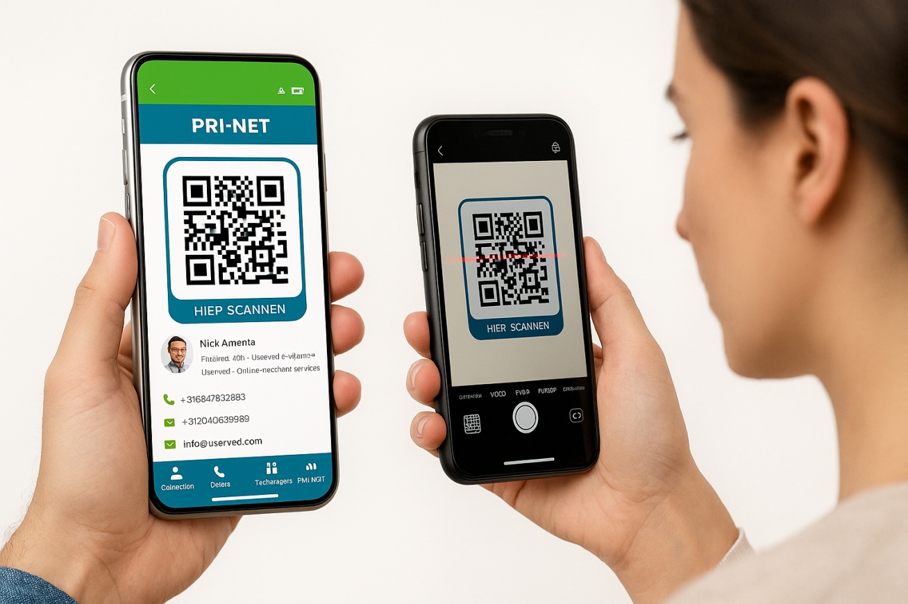 QR code to share your own digital business card
