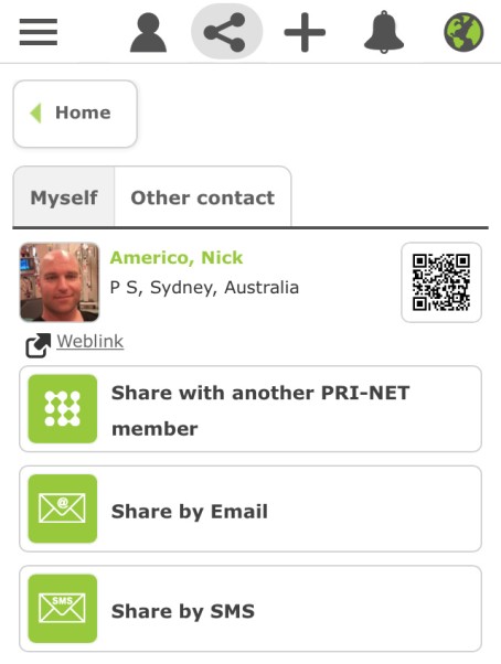 Share contacts and contact information