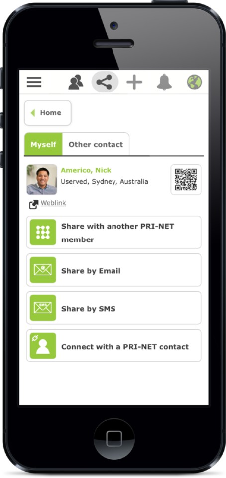 Share contacts and contact information